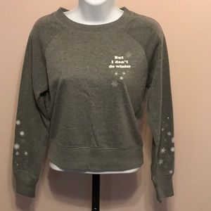 Live Love Dream Aeropostale But I don’t do winter Cropped Sweatshirt